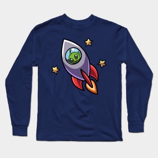 Alien Green Rocket Long Sleeve T-Shirt